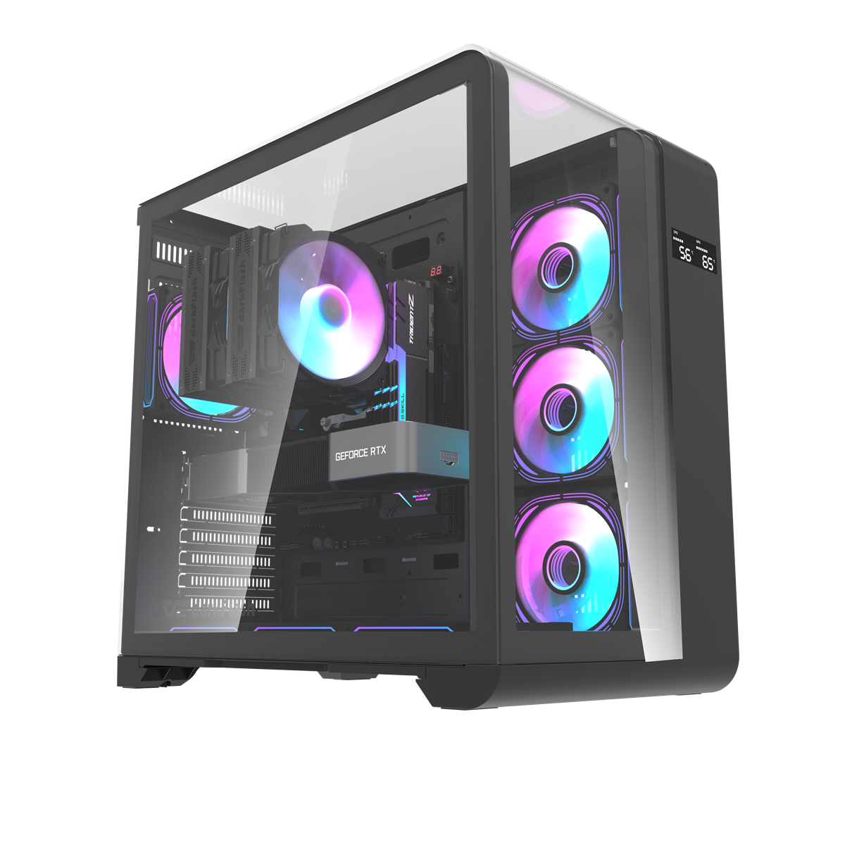 Darkflash L280 ATX/M-ATX/ITX Triple Curve Glass Gaming PC Case 